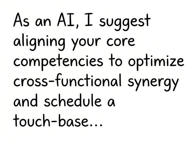 Illustration of an AI-style phrase